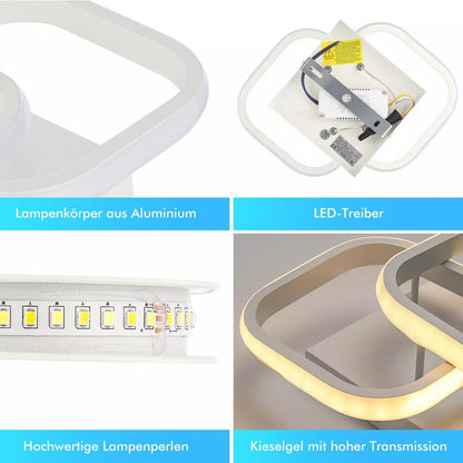 Ny dimbar LED-taklampa – 3-färgs justerbart ljus för vardagsrum, hall och entré 